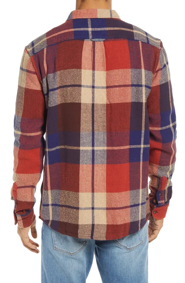 wrangler mens flannel shirt patriot blue - 8586