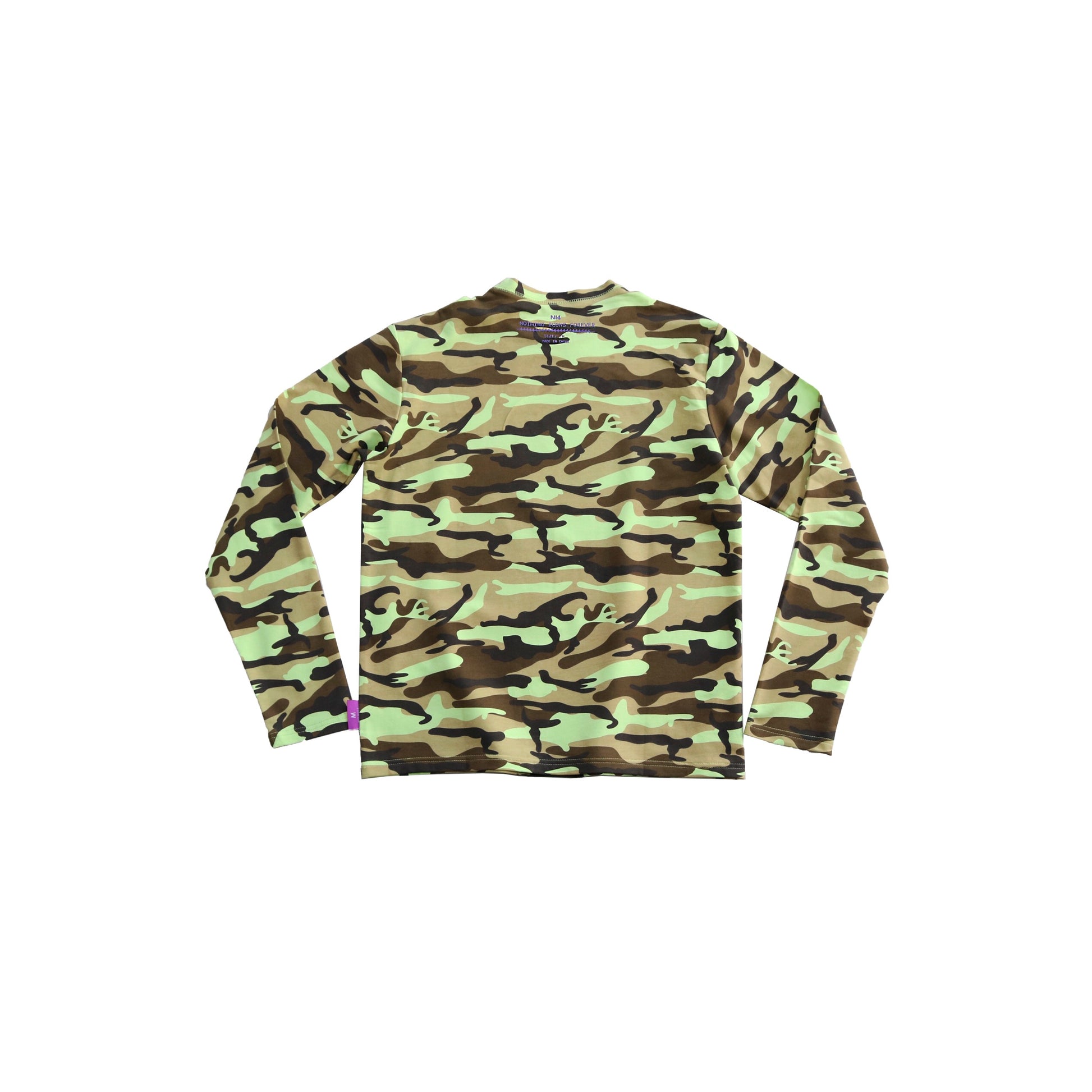 mens long sleeve camouflage t-shirt - 8586 (back view)