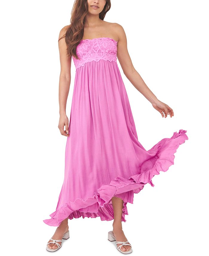 free people adella corset maxi dress berry - 8586