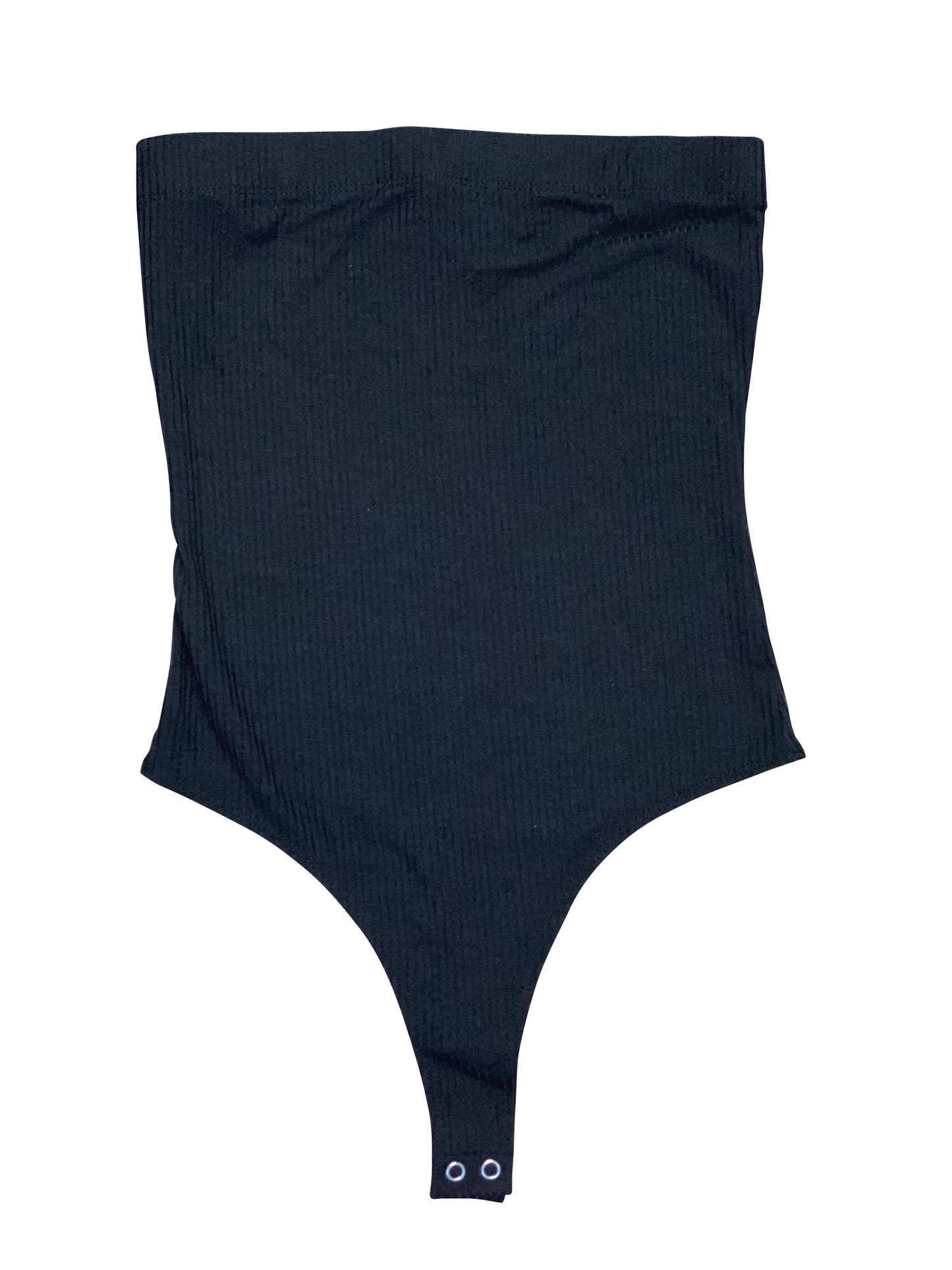 womens black tube thong bodysuit - 8586