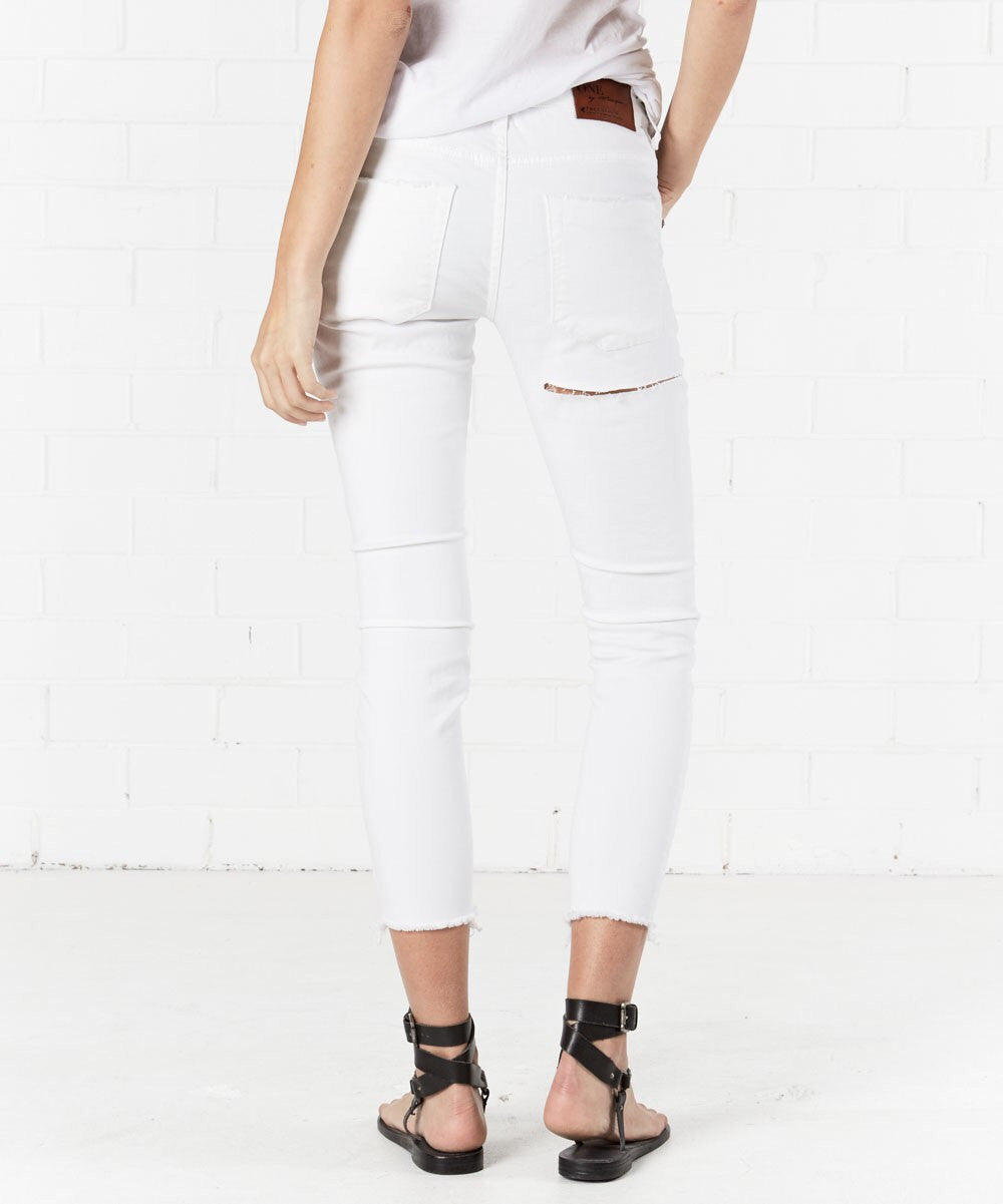 ONE TEASPOON: PREMIUM WHITE FREEBIRDS II SKINNY JEANS - 85 86 eightyfiveightysix