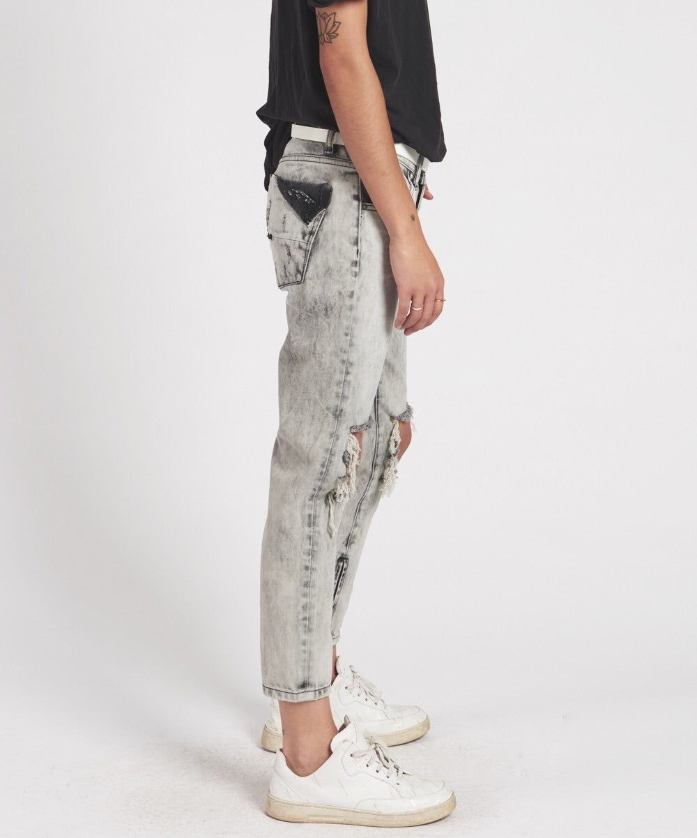 ONE TEASPOON: FREEBIRDS HARLEY GRAY SKINNY JEAN - 85 86 eightyfiveightysix