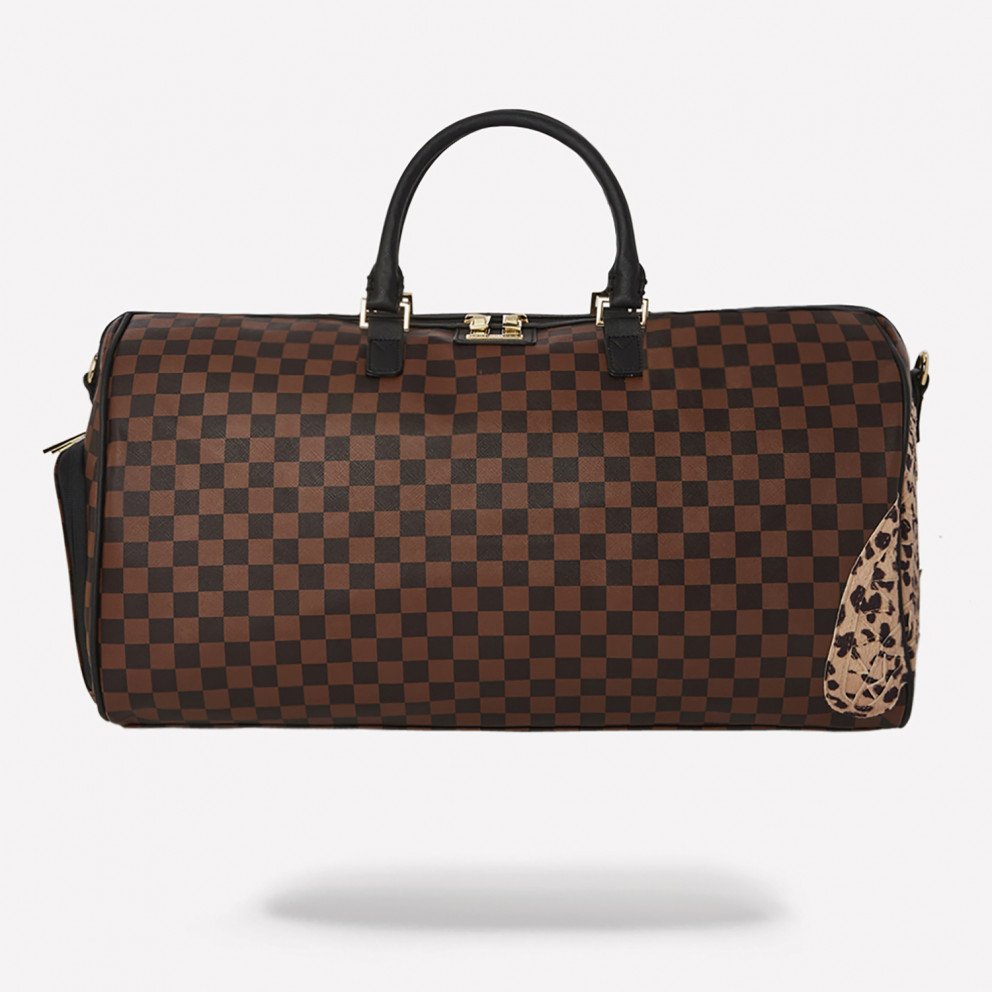 SPRAYGROUND DAMIER BROWN DUFFLE BAG - 8586