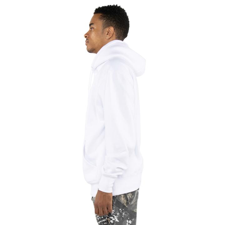 MENS WHITE HOODED SWEATSHIRT - 8586