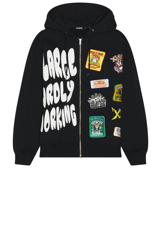 XLARGE: Multi Logo Zip Up Hoodie