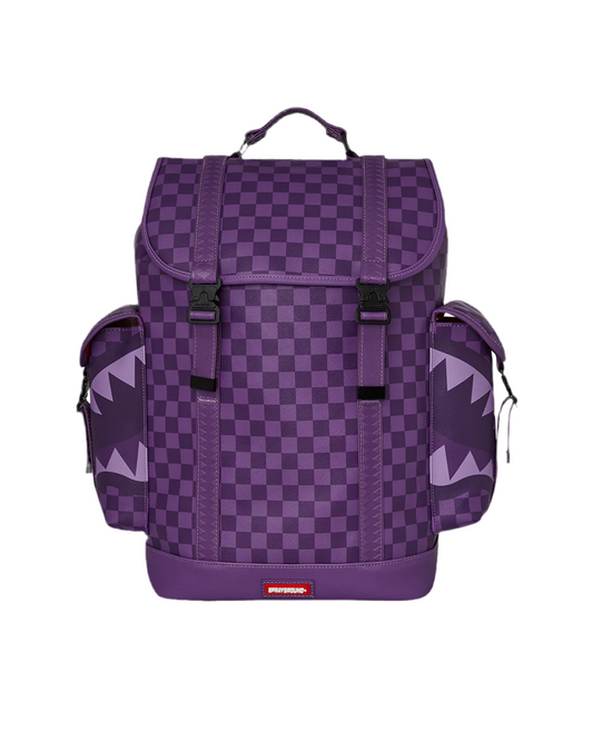 SPRAYGROUND: ALL SYSTEMS GO PURPLE SHARKS IN PARIS MONTE CARLO BACKPACK
