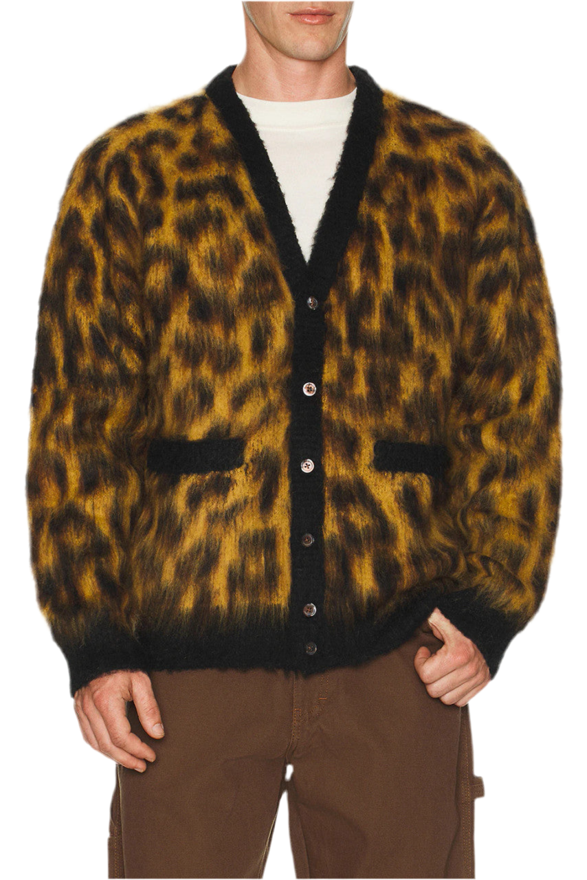 OBEY: PATRON CARDIGAN LEOPARD
