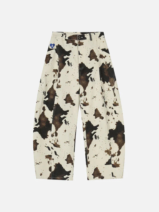 AELFRIC EDEN: COW PATTERN JEANS