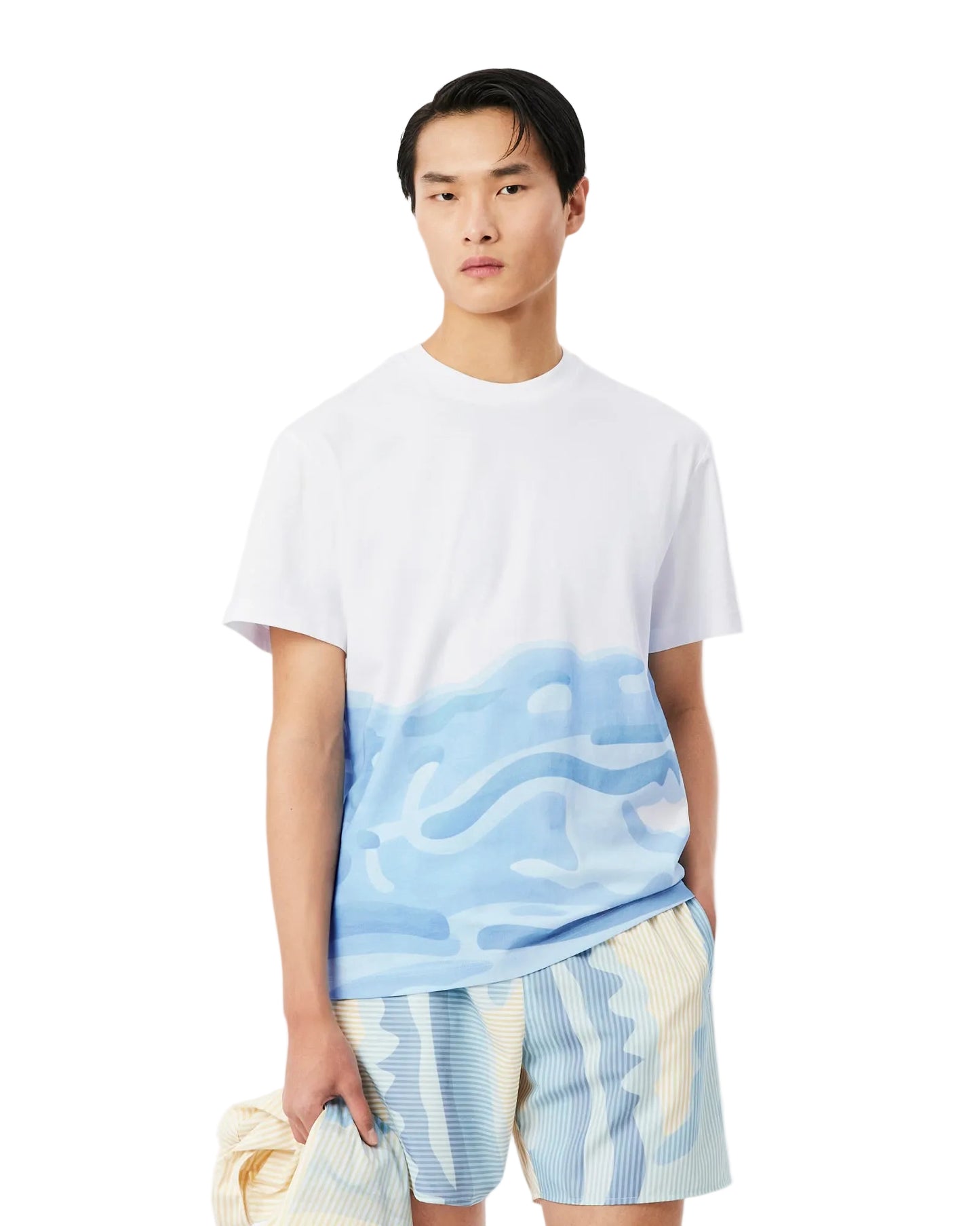 LACOSTE: PRINTED COTTON T-SHIRT