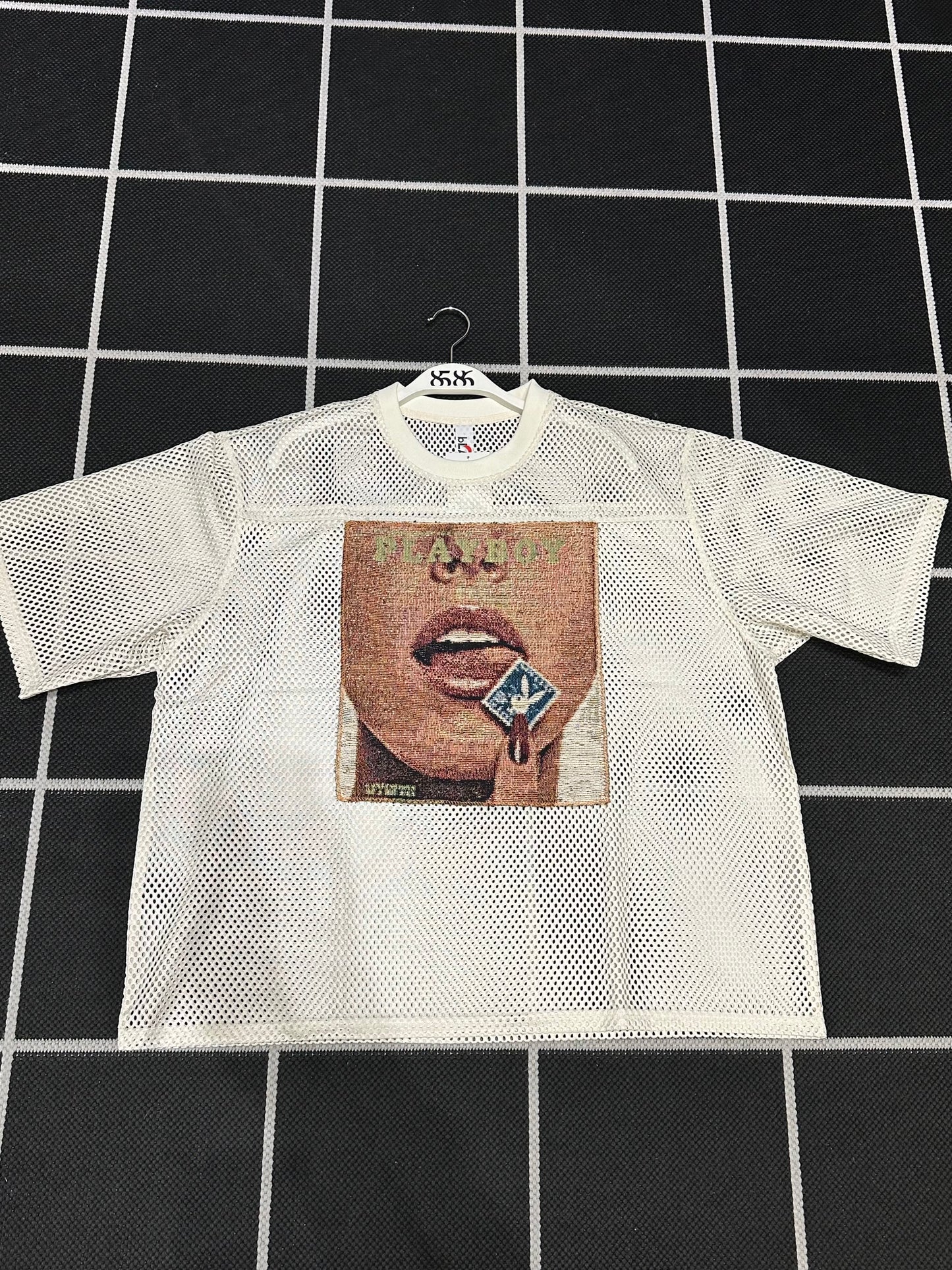 ANGEL GENTLE: PLAYBOY TAPESTRY MESH JERSEY