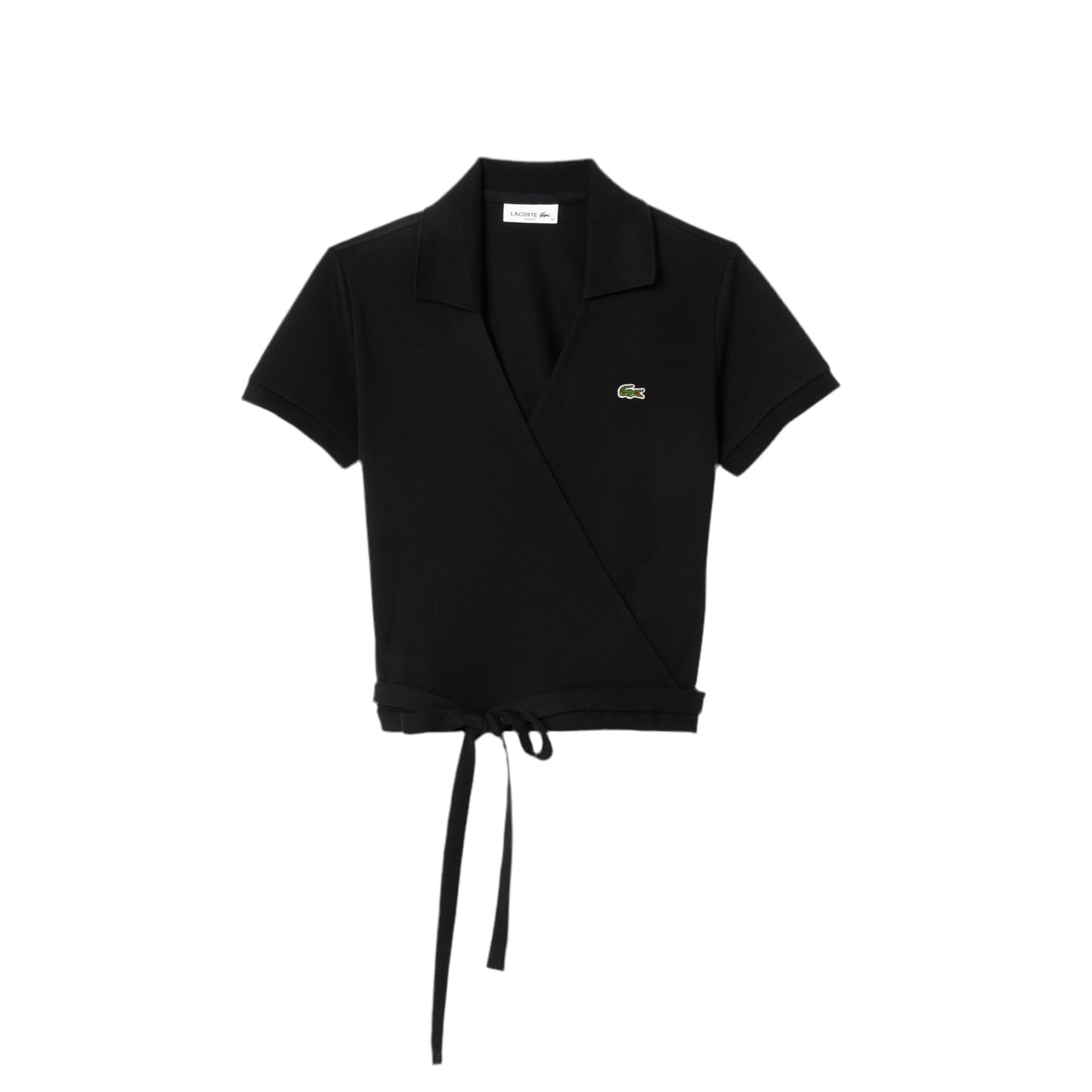 LACOSTE: MINI PIQÚE WRAP POLO TOP
