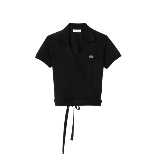 LACOSTE: MINI PIQÚE WRAP POLO TOP