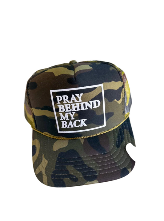 OTTO - Pray Behind My Back - Camo - Trucker Hat