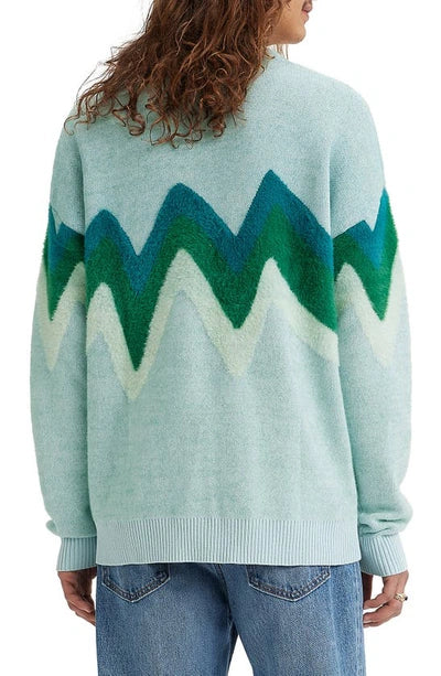 LEVIS: Coit Boxy Cardigan Rave Wave Omphalodes