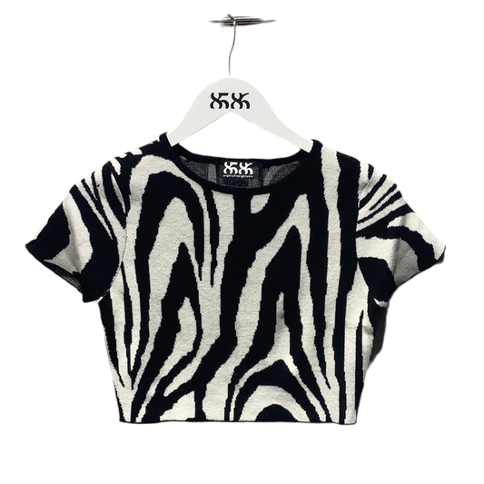 8586: ZEBRA PRINT CROP TOP