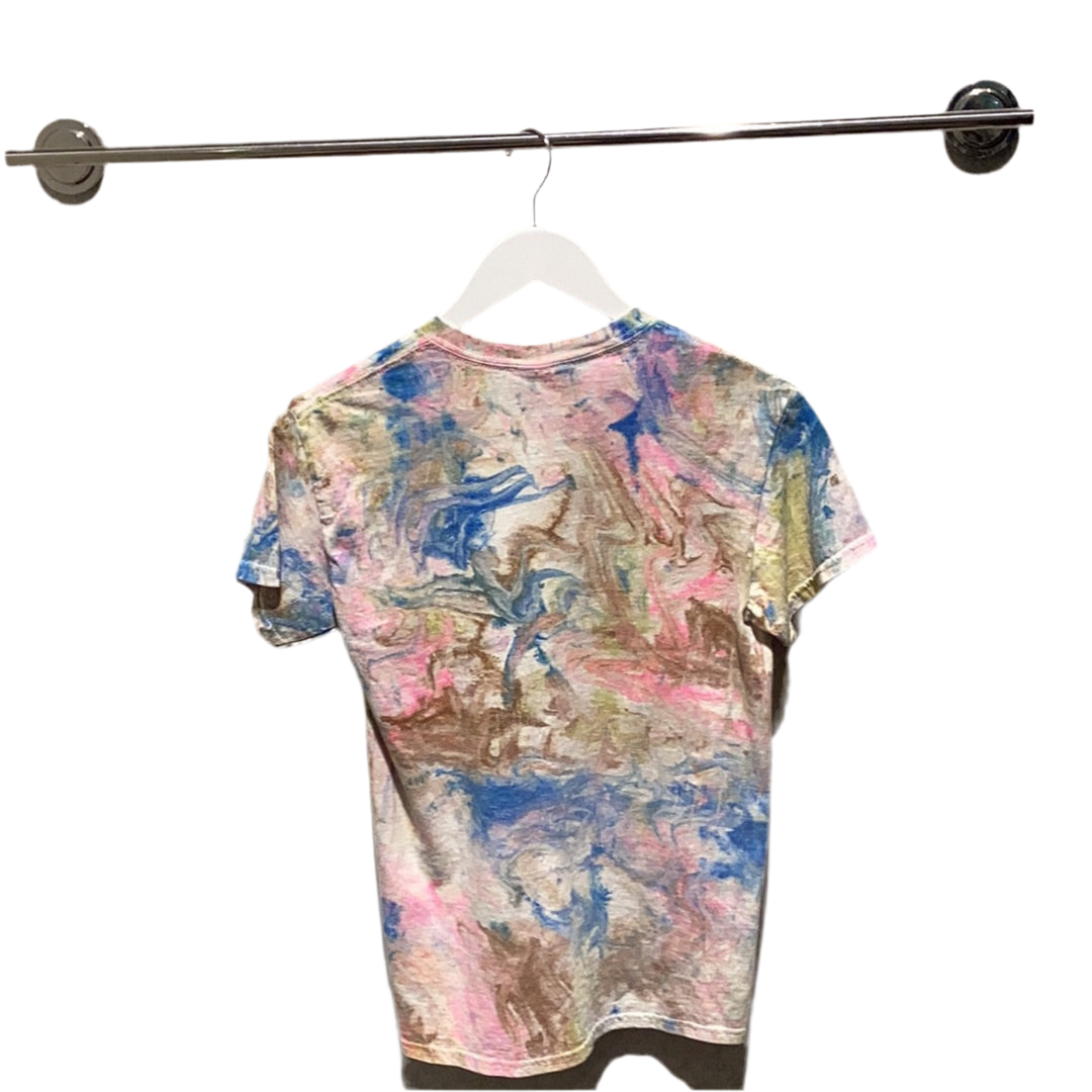 8586: PINK MARBLE WASHED TEE