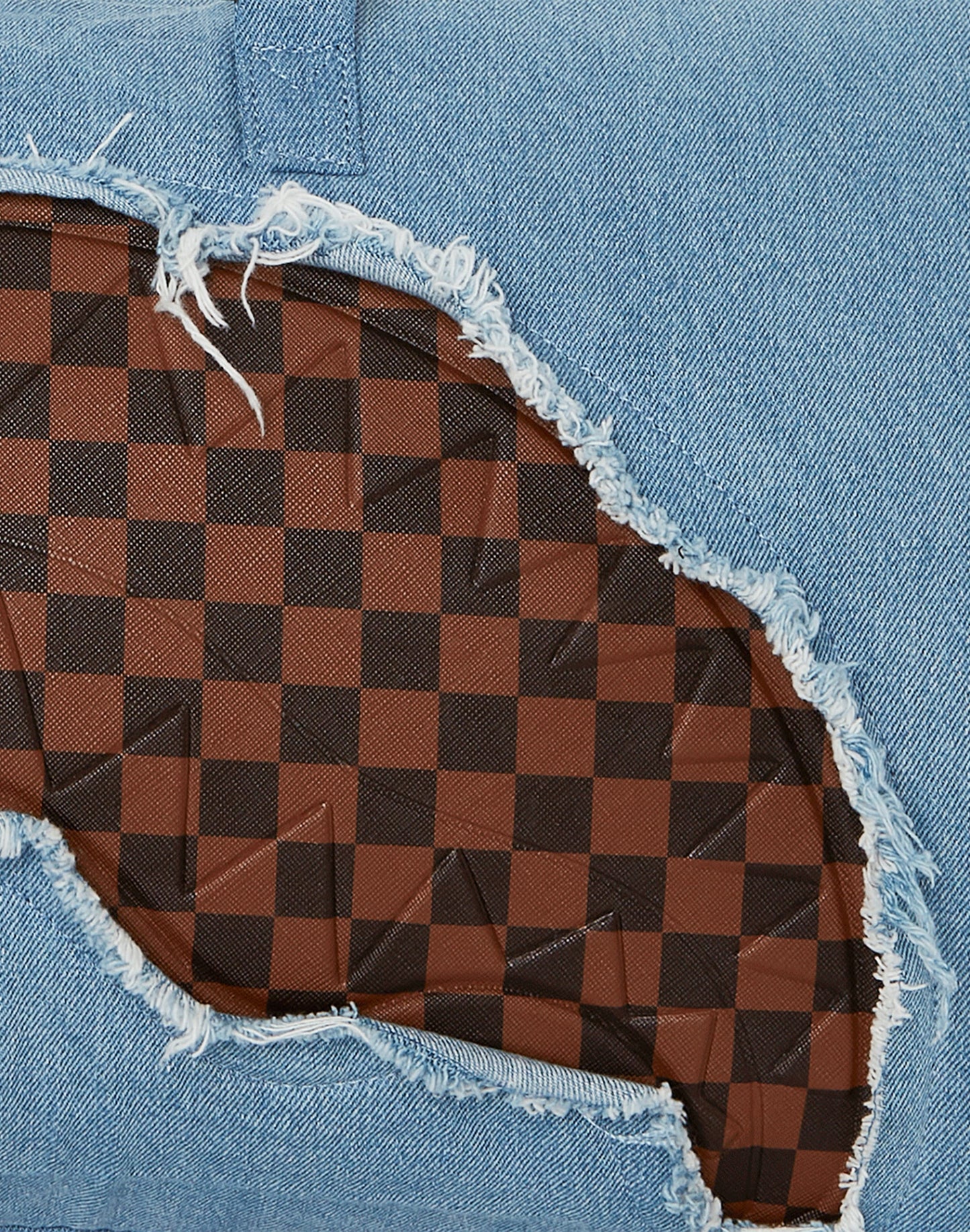 SPRAYGROUND: DENIM SHARK DUFFLE