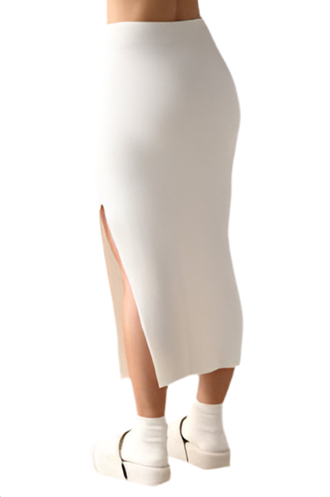 JOAH BROWN: SIDE SLIT MIDI SKIRT
