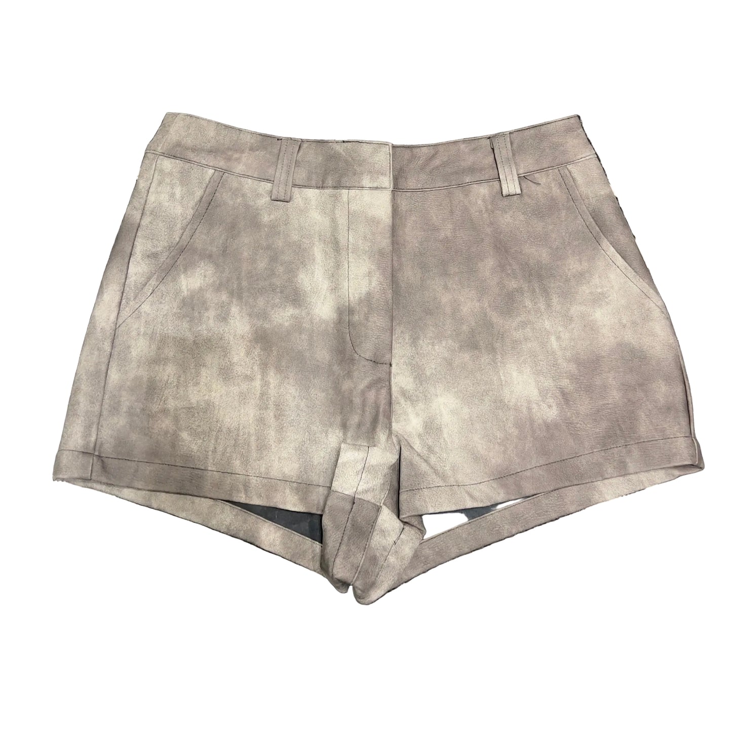 8586 FAUX LEATHER SHORT