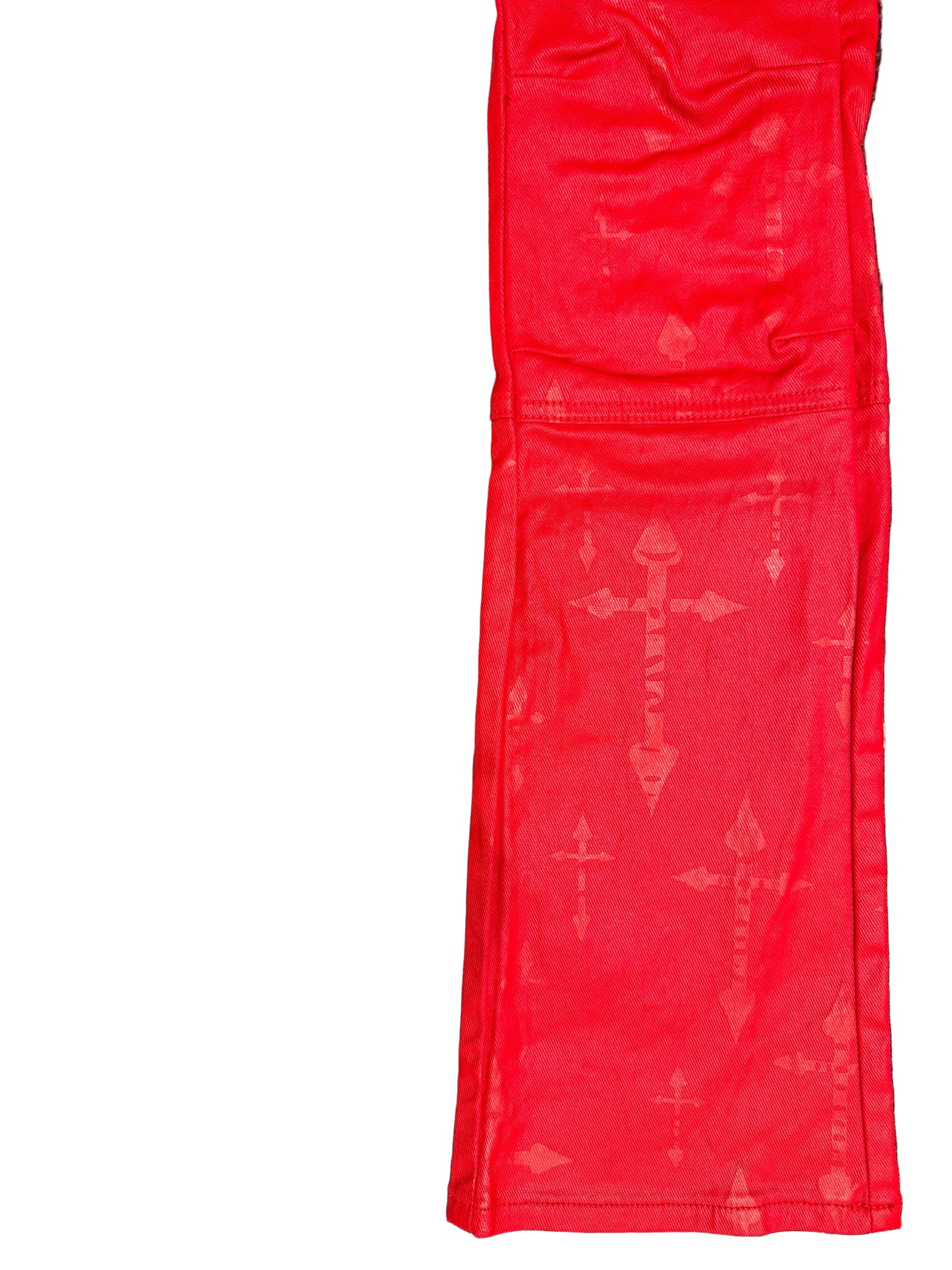 VICIOUS DENIM: RED STACKED JEAN