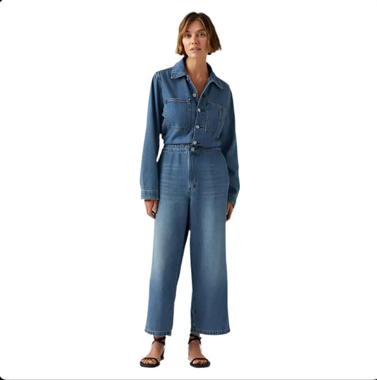 LEVIS: LINEN+ DENIM ICONIC JUMPSUIT