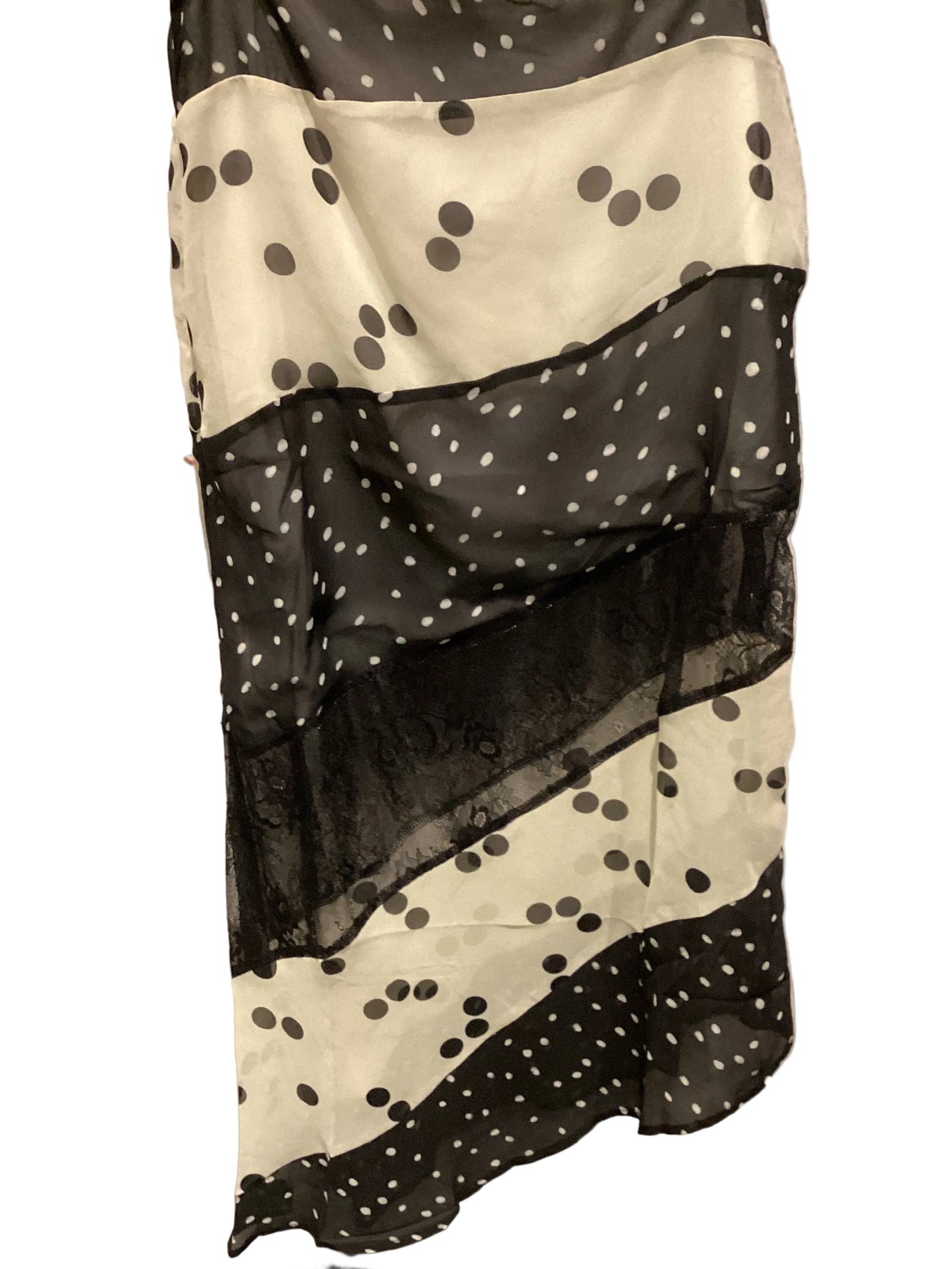 EMORY PARK: BLK IVORY POLKA DOT SKIRT