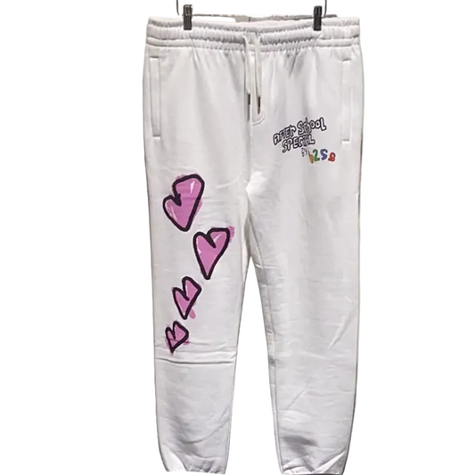 AFTER SCHOOL SPECIAL: TWO HIGH LEADER SWEATPANTS - WHITE