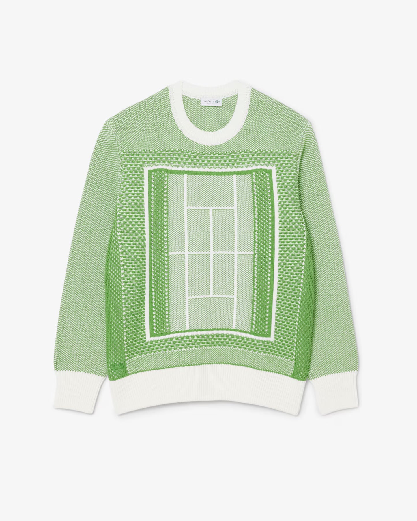 LACOSTE: TENNIS COURT JACQUARD SWEATER