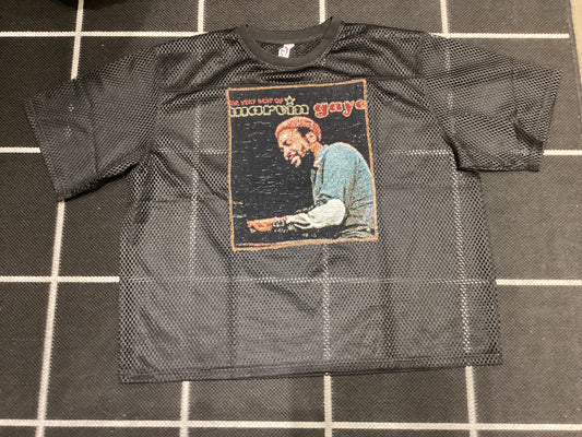 Angel gentle:Marvin Gaye mesh tapestry shirt