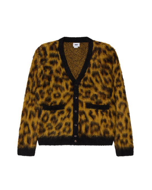 OBEY: PATRON CARDIGAN LEOPARD