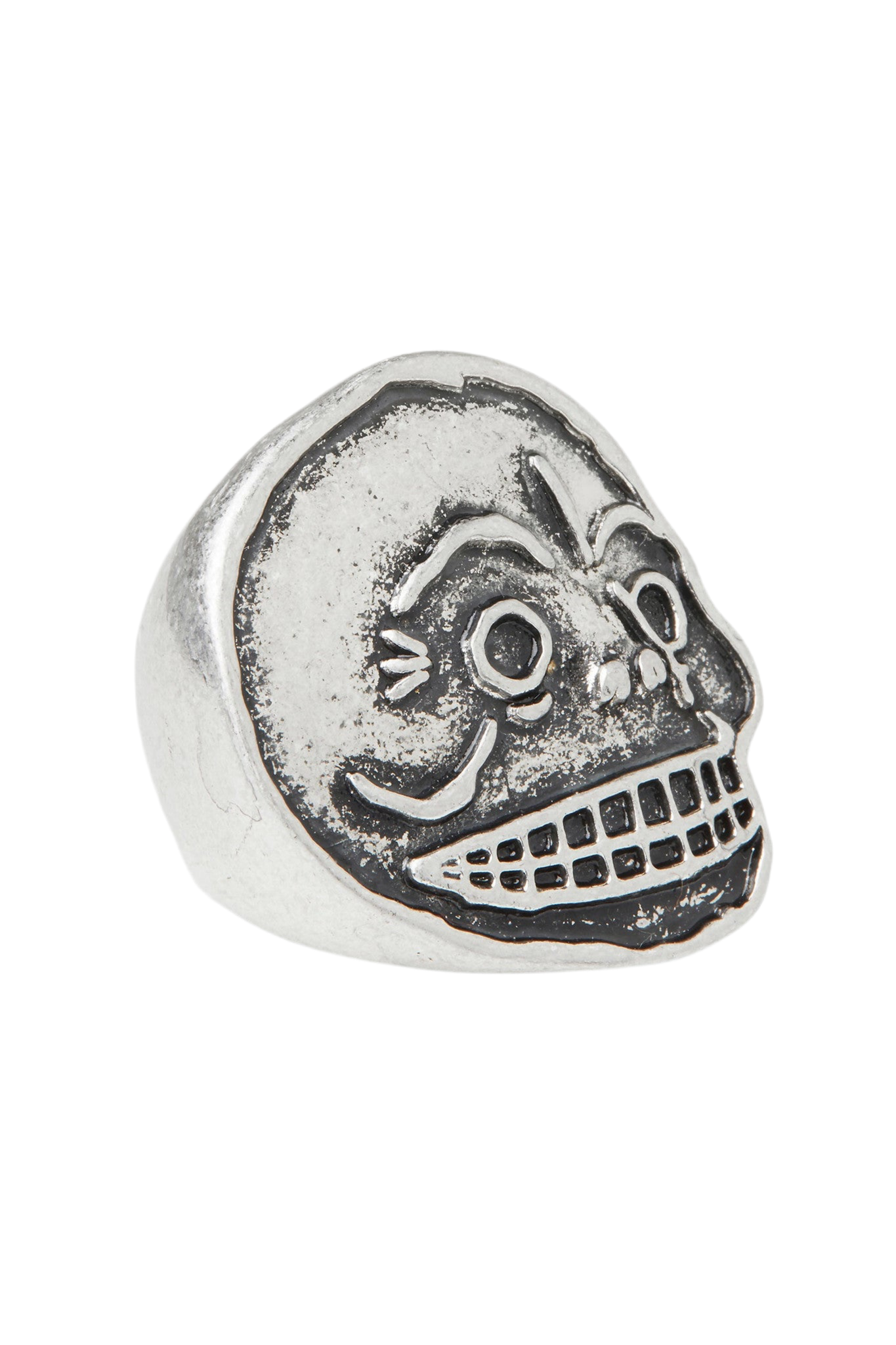 CHEAP MONDAY: MAD SKULL SILVER RING