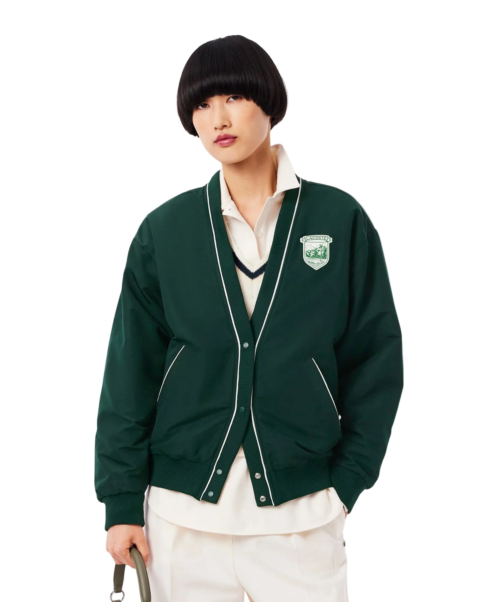 LACOSTE: OVERSIZED PADDED NYLON CARDIGAN – 85 86 eightyfiveightysix