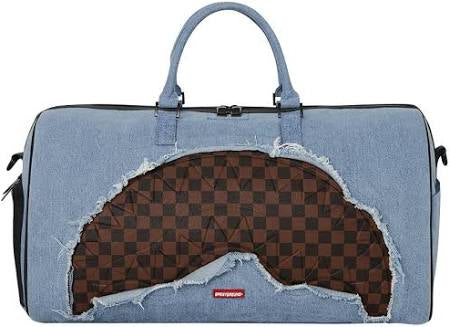 SPRAYGROUND: DENIM SHARK DUFFLE