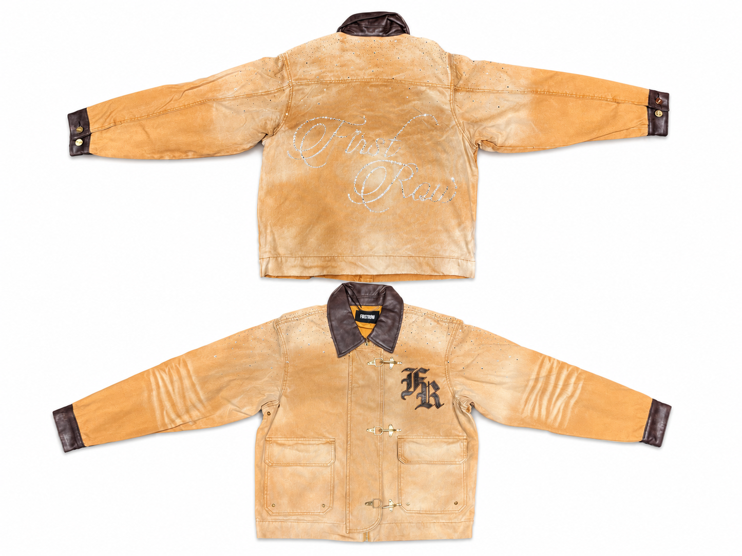 FIRST ROW: ALLOVER RHINE STONE WORKWEAR JACKET