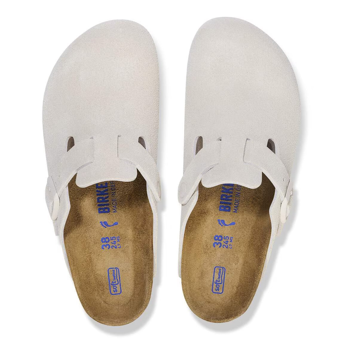 BIRKENSTOCK: BOSTON BS- ANTIQUE WHITE