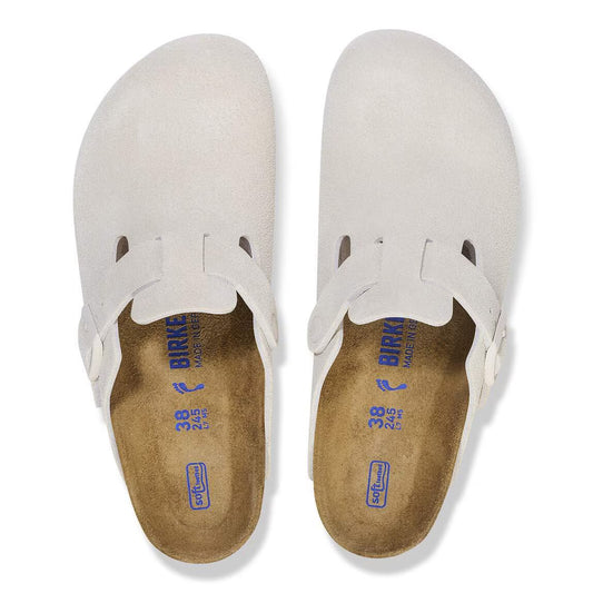 BIRKENSTOCK: BOSTON BS- ANTIQUE WHITE