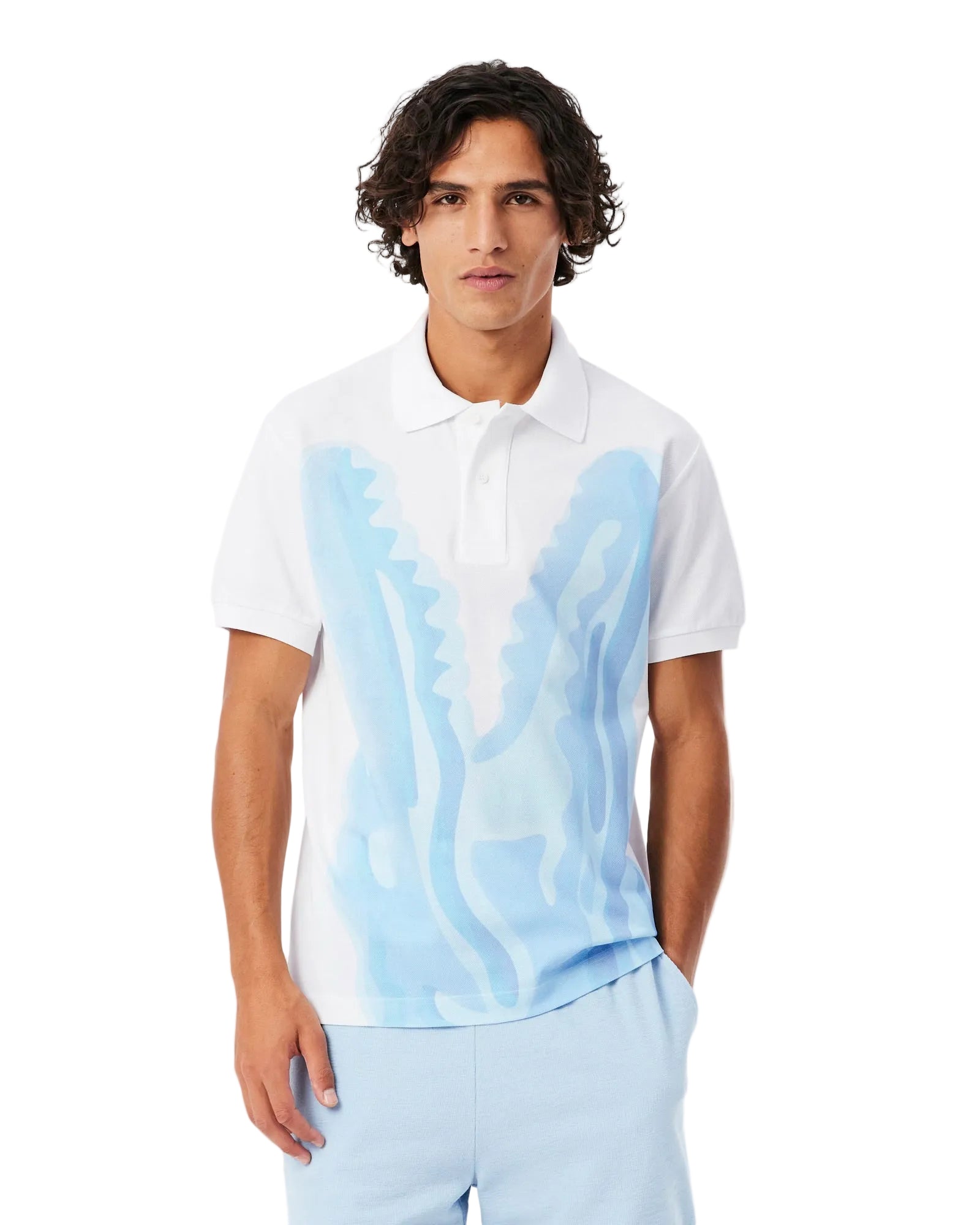 LACOSTE: PRINTED PIQUE POLO – 85 86 eightyfiveightysix