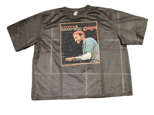 Angel gentle:Marvin Gaye mesh tapestry shirt