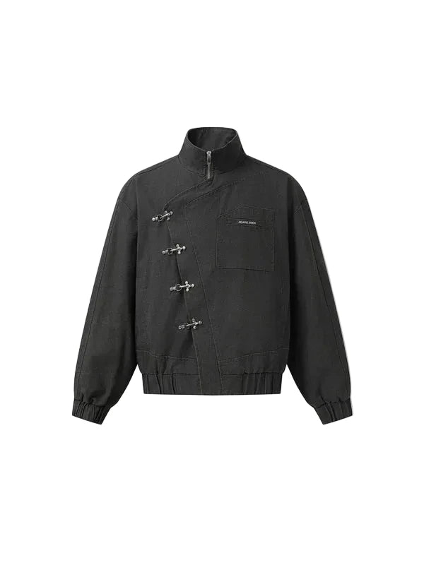 AELFRIC EDEN ブラック ファイヤーマンジャケット AELFRIC EDEN: FIREMAN CLASP JACKET – 85 86 eightyfiveightysix
