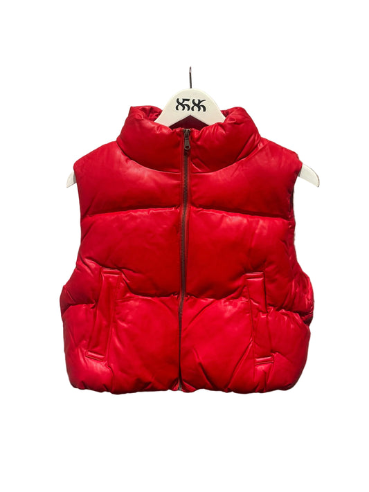 8586: RED PUFFER VEST