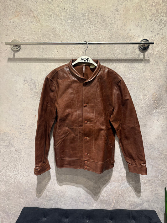 LEVIS VINTAGE CLOTHING: MENLO COSSACK LEATHER JACKET