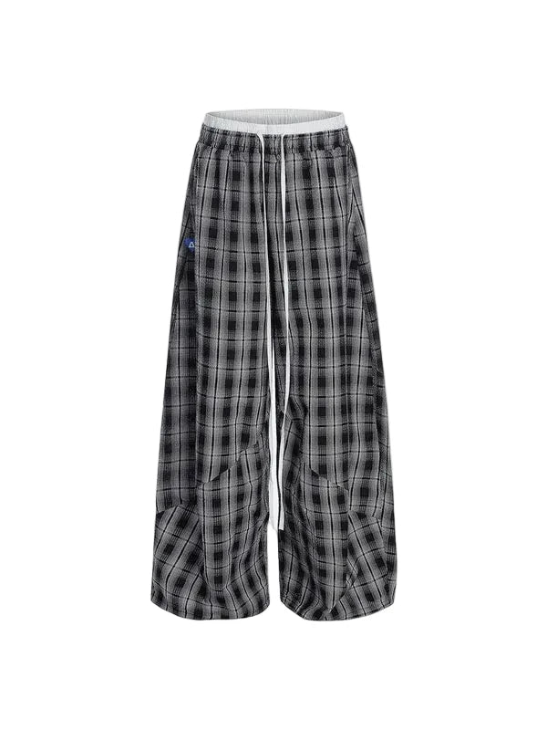 AELFRIC EDEN: BAGGY PLAID SWEATPANTS