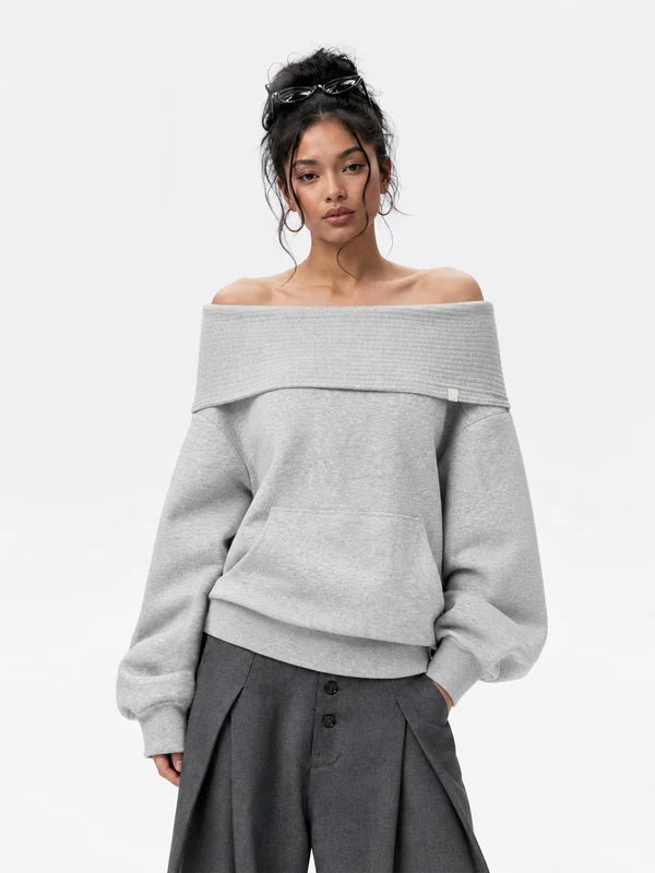 AELFRIC EDEN: OFF THE SHOULDER PULLOVER