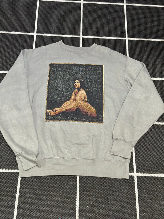 ANGEL GENTLE: TAPESTRY SWEATER- CHARCOAL