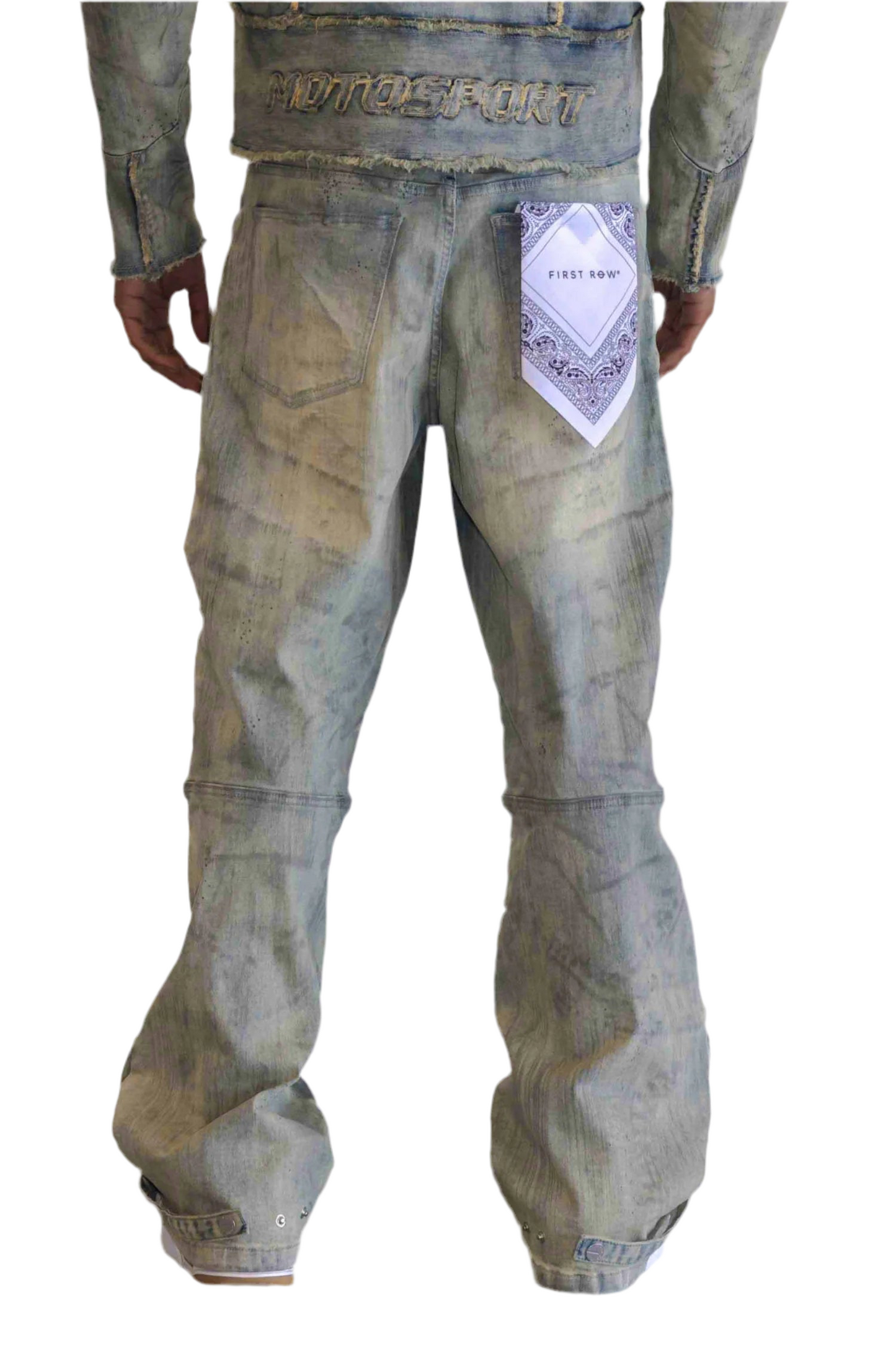 FIRST ROW: MOTOR RACING Y2K DENIM PANTS