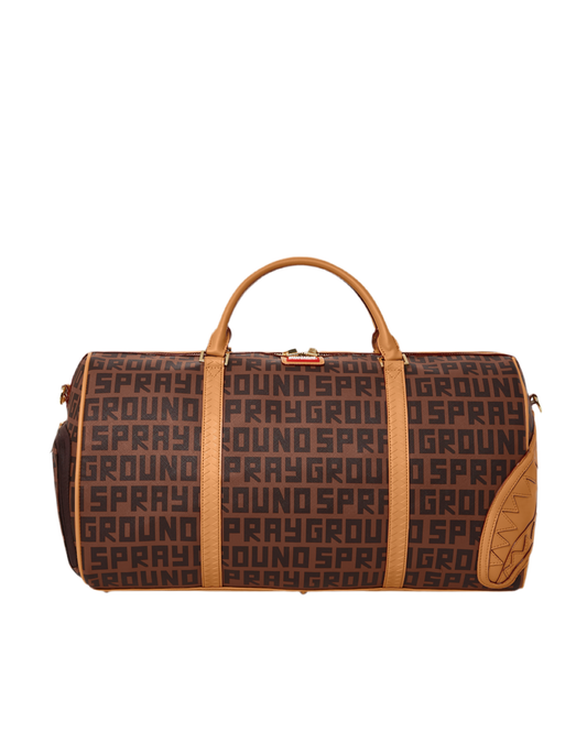 SPRAYGROUND: SPLIT HENNY MONEY CHECK DUFFLE BAG