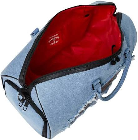 SPRAYGROUND: DENIM SHARK DUFFLE