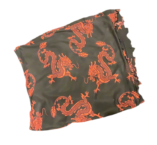 8586: MESH CHINESE DRAGON SKIRT