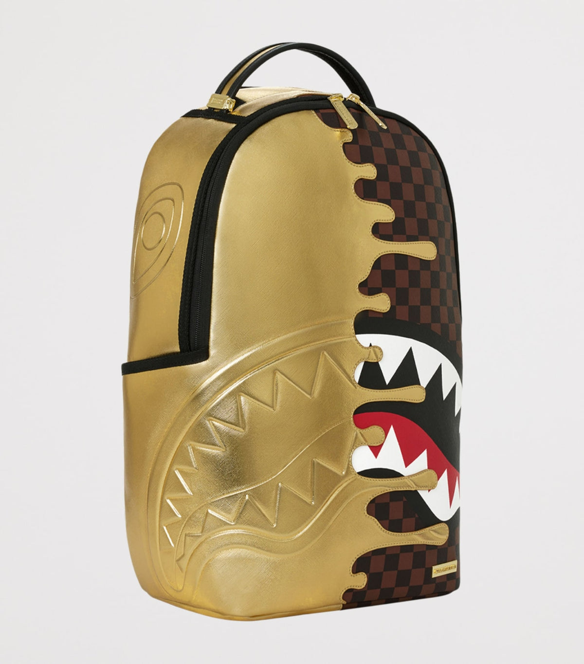 SPRAYGROUND: SHARKS IN PARIS GOLD DRIP BACKPACK
