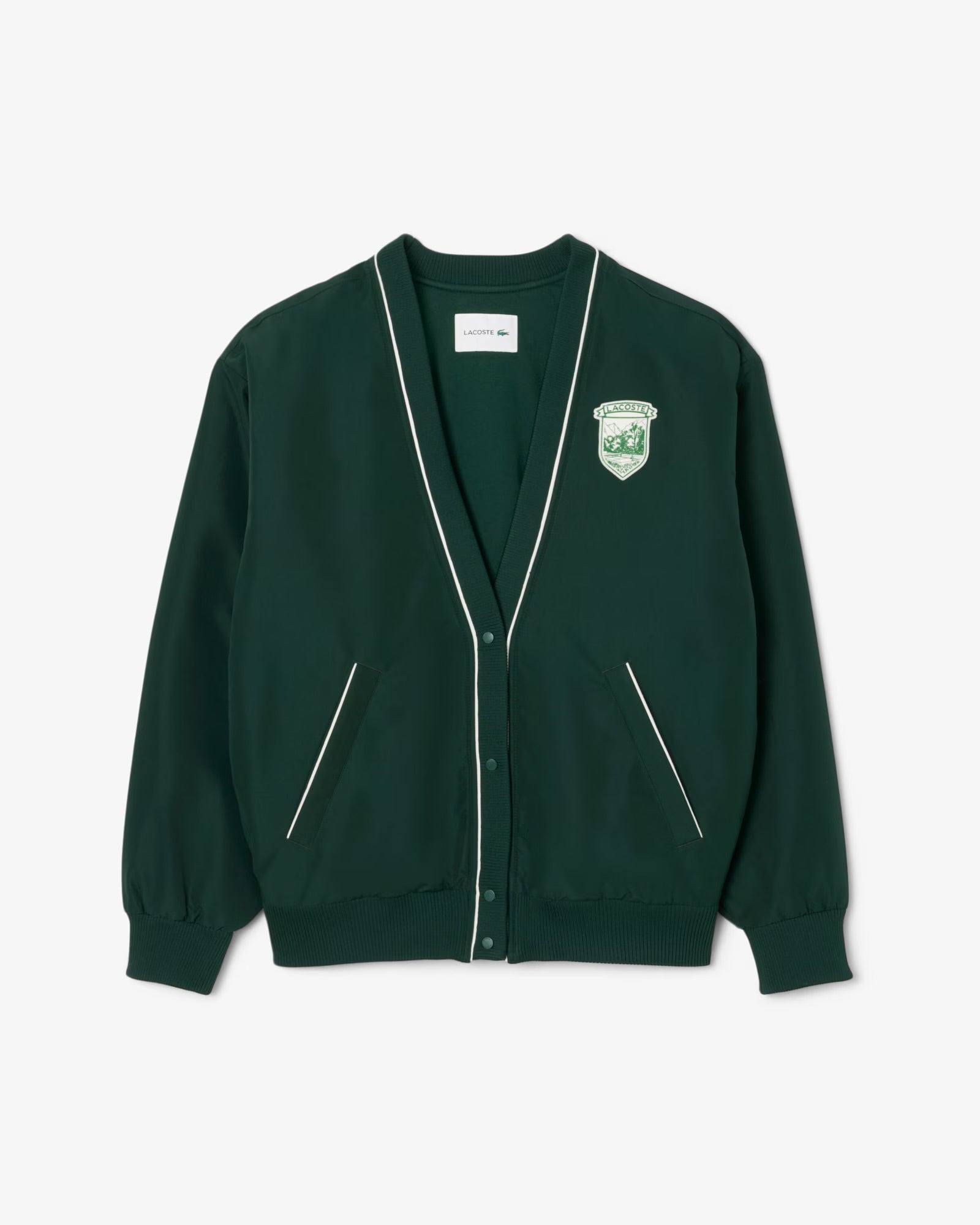 LACOSTE: OVERSIZED PADDED NYLON CARDIGAN – 85 86